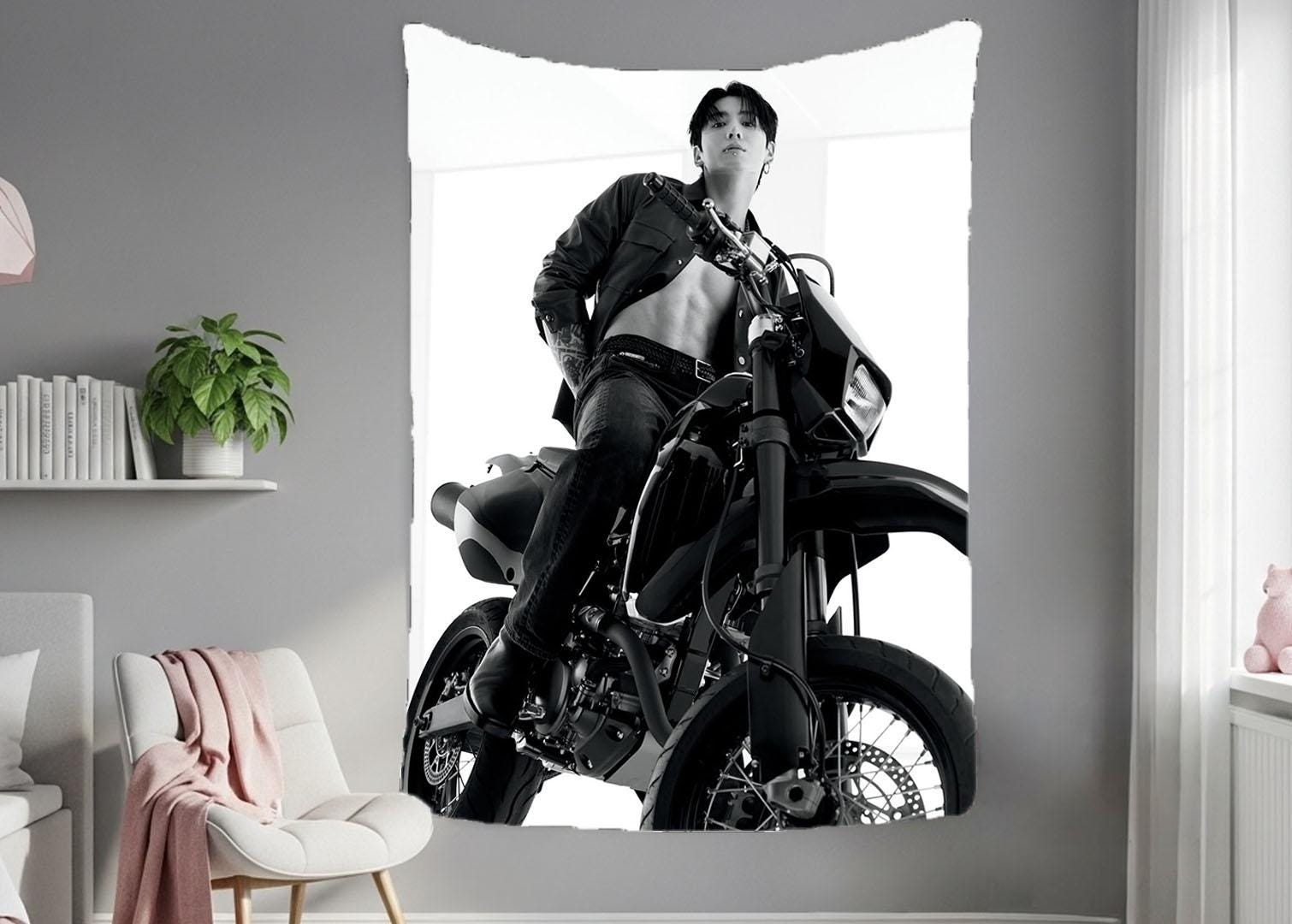 Jungkook Hanging Tapestry | Bantan Boys | Personalized Wall Art | Polyester Fabric | Ship Flag Banner