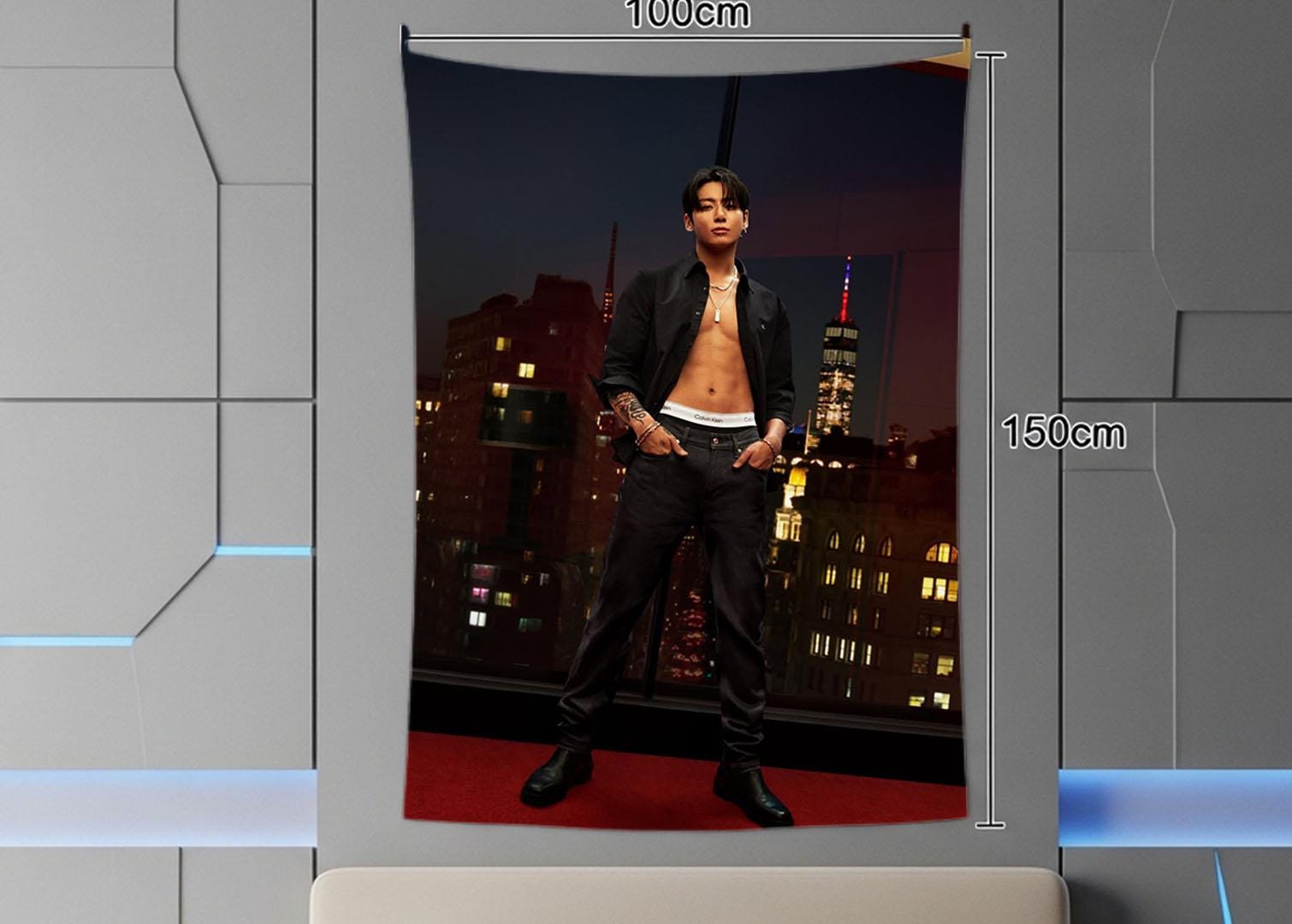 Jungkook Hanging Tapestry | Bantan Boys | Personalized Wall Art | Polyester Fabric | Ship Flag Banner