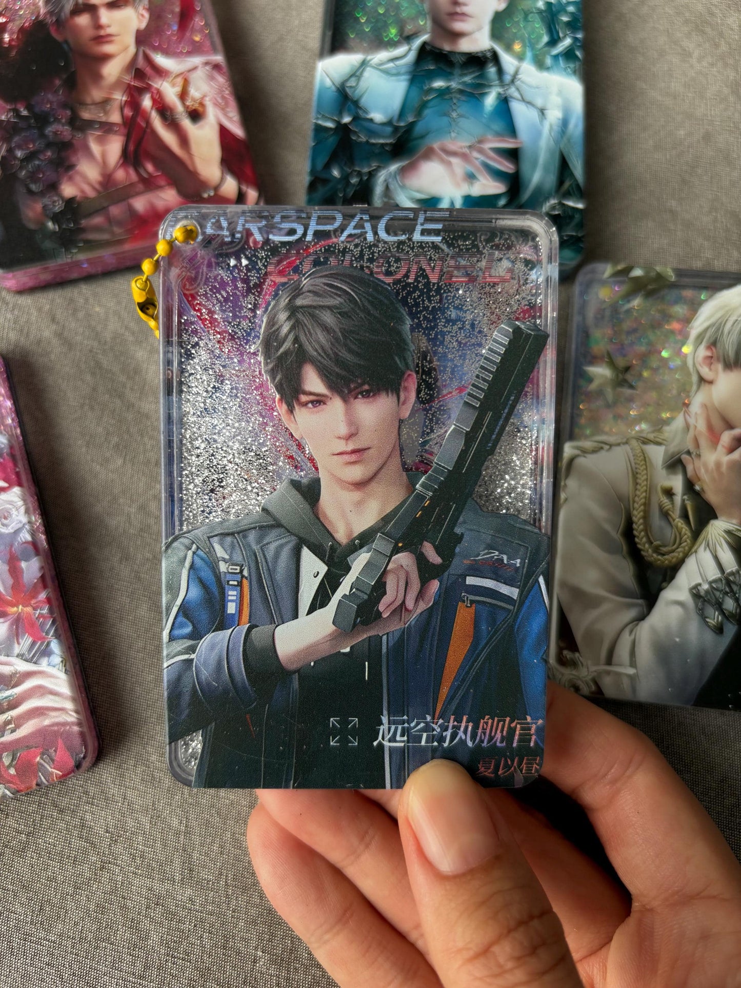 LaDS Acrylic quicksand keychains! Sylus Xavier Rafayel Zayne Caleb Otome gamer gift