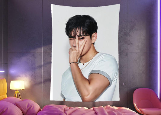 TaeHyung Hanging Tapestry | Bangtan Boys | Personalized Wall Art | Polyester Fabric | Ship Flag Banner