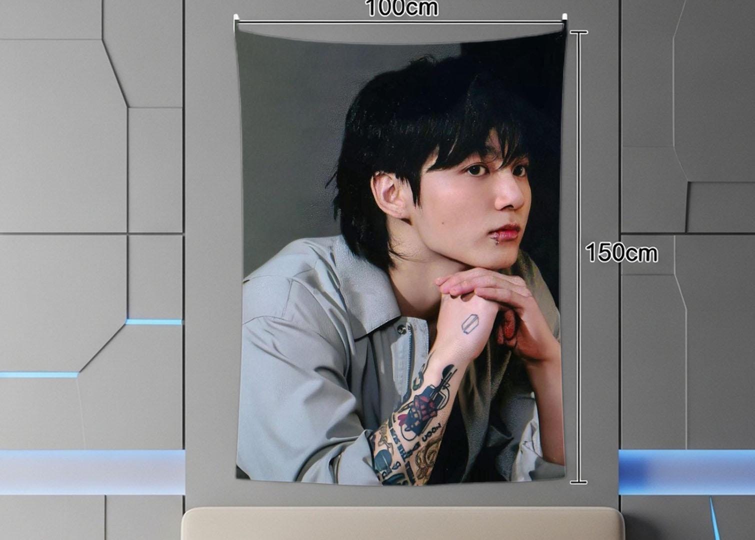 Jungkook Hanging Tapestry | Bantan Boys | Personalized Wall Art | Polyester Fabric | Ship Flag Banner