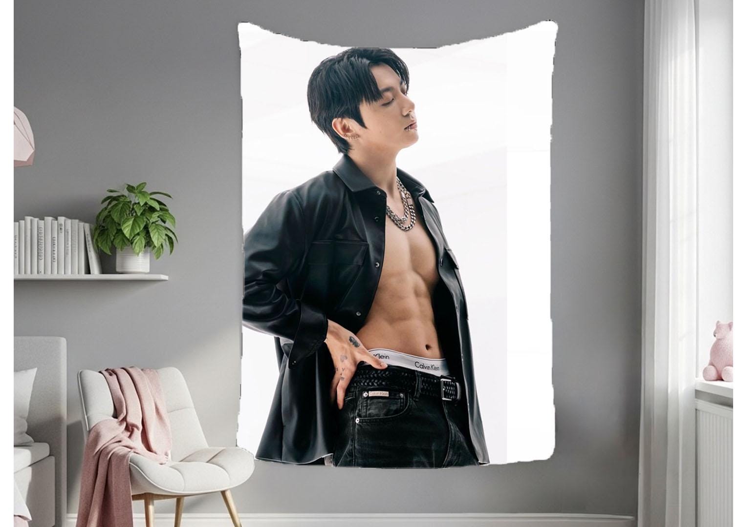 Jungkook Hanging Tapestry | Bantan Boys | Personalized Wall Art | Polyester Fabric | Ship Flag Banner