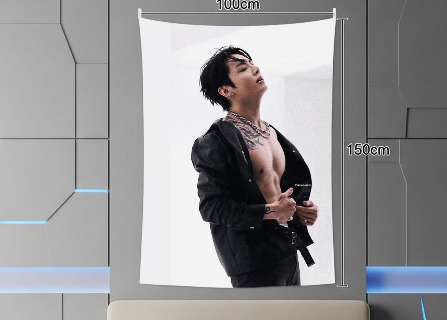 Jungkook Hanging Tapestry | Bantan Boys | Personalized Wall Art | Polyester Fabric | Ship Flag Banner