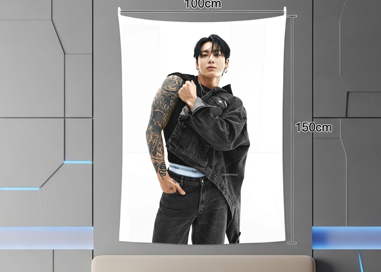 Jungkook Hanging Tapestry | Bantan Boys | Personalized Wall Art | Polyester Fabric | Ship Flag Banner