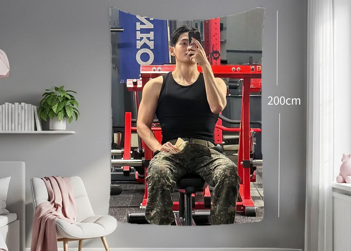 TaeHyung Hanging Tapestry | Bangtan Boys | Personalized Wall Art | Polyester Fabric | Ship Flag Banner