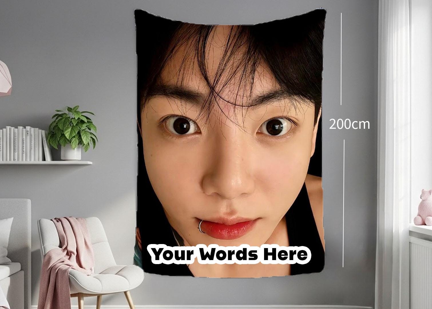 TaeHyung Hanging Tapestry | Bangtan Boys | Personalized Wall Art | Polyester Fabric | Ship Flag Banner