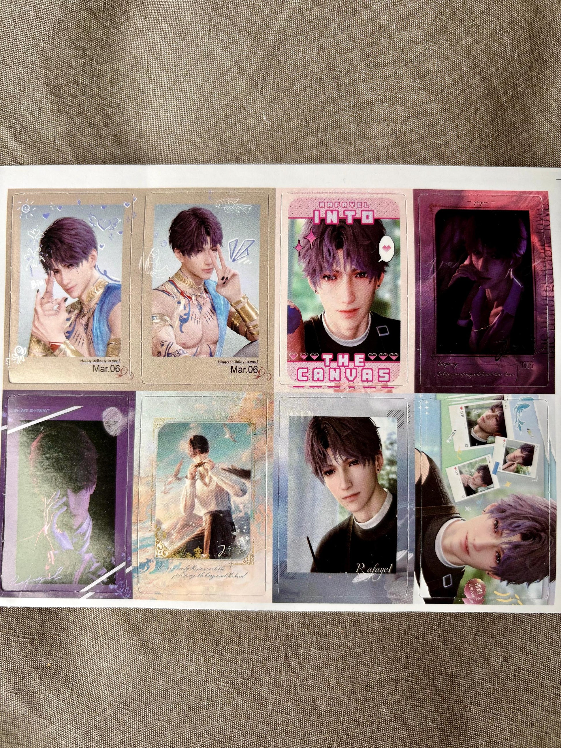 Love and Deepspace Rafayel Stickers: Vinyl Decals, 63pcs