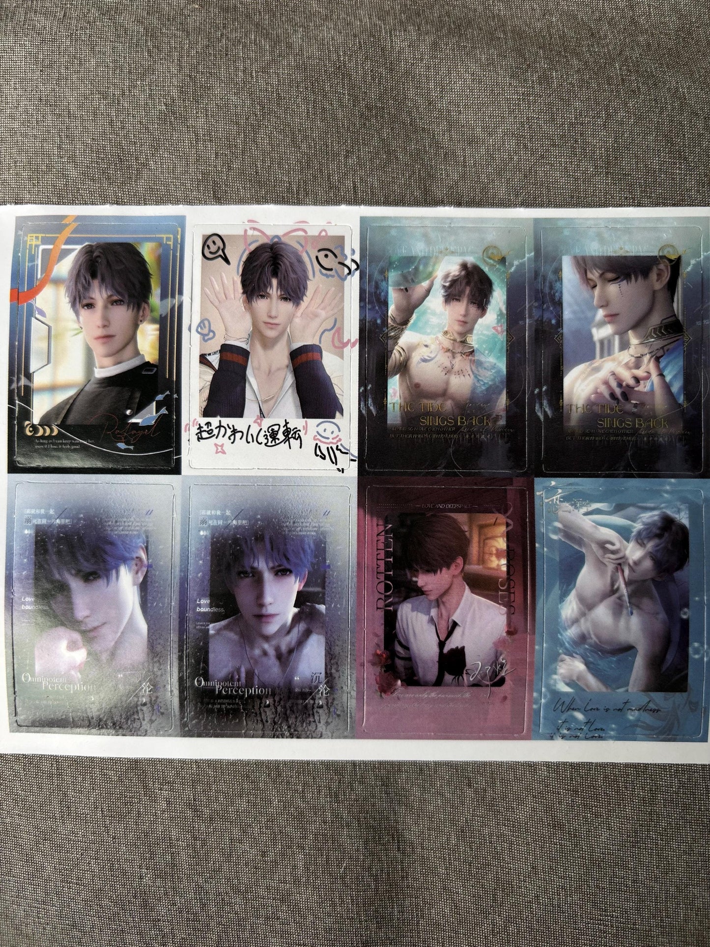 Love and Deepspace Rafayel Stickers: Vinyl Decals, 63pcs