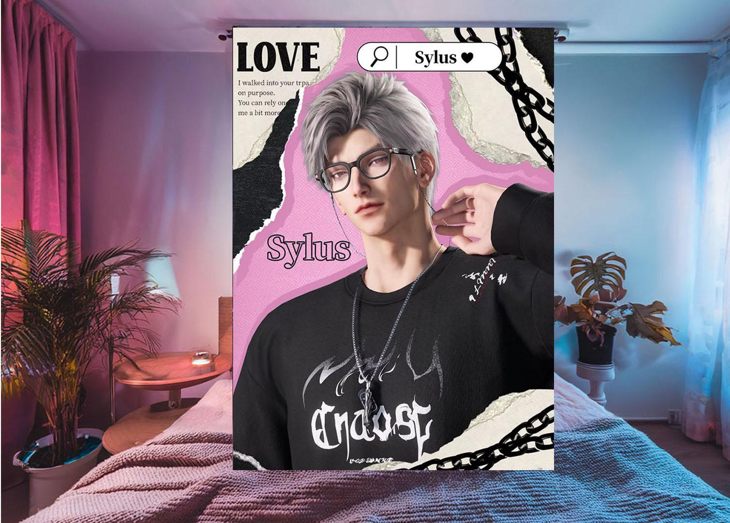 Sylus Hanging Tapestry | Love and Deepspace | Personalized Wall Art | Polyester Fabric | Ship Flag Banner