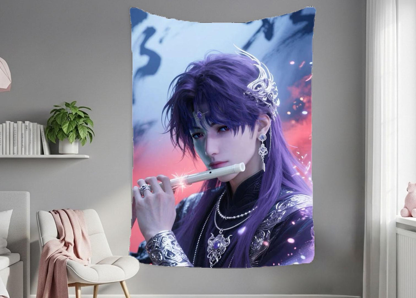 Rafayel Hanging Tapestry | Love and Deepspace | Personalized Wall Art | Polyester Fabric | Ship Flag Banner