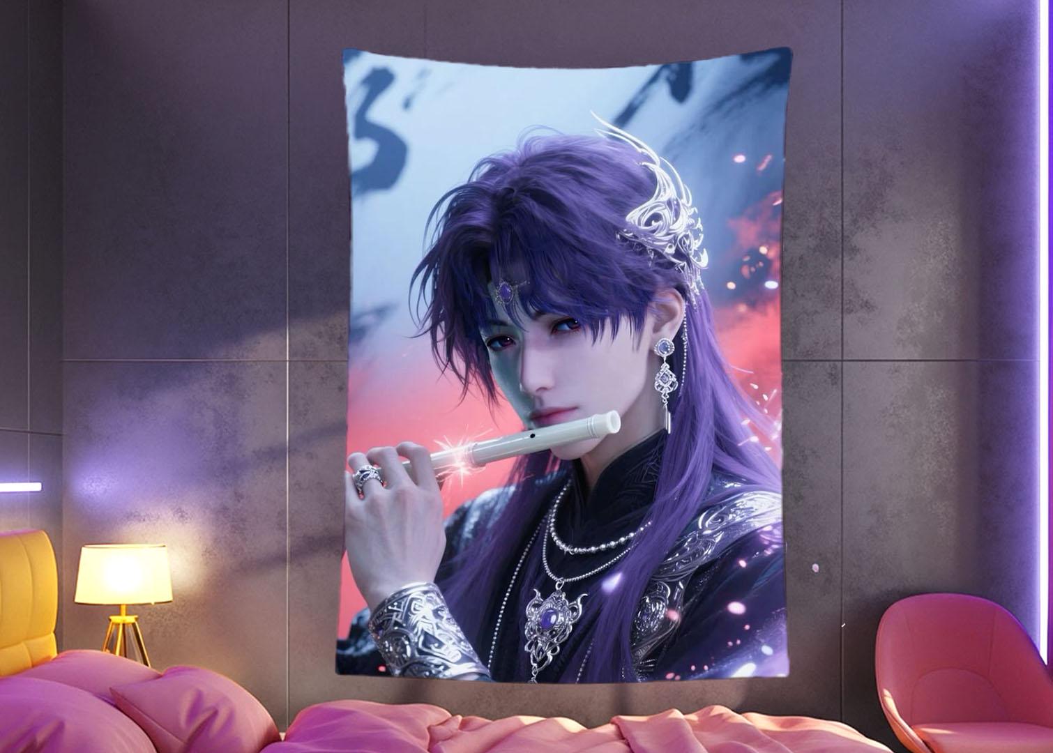 Rafayel Hanging Tapestry | Love and Deepspace | Personalized Wall Art | Polyester Fabric | Ship Flag Banner