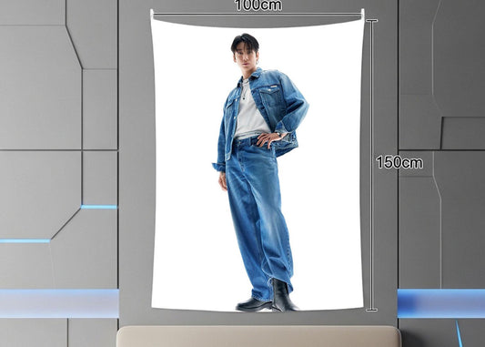 Jungkook Hanging Tapestry | Bantan Boys | Personalized Wall Art | Polyester Fabric | Ship Flag Banner