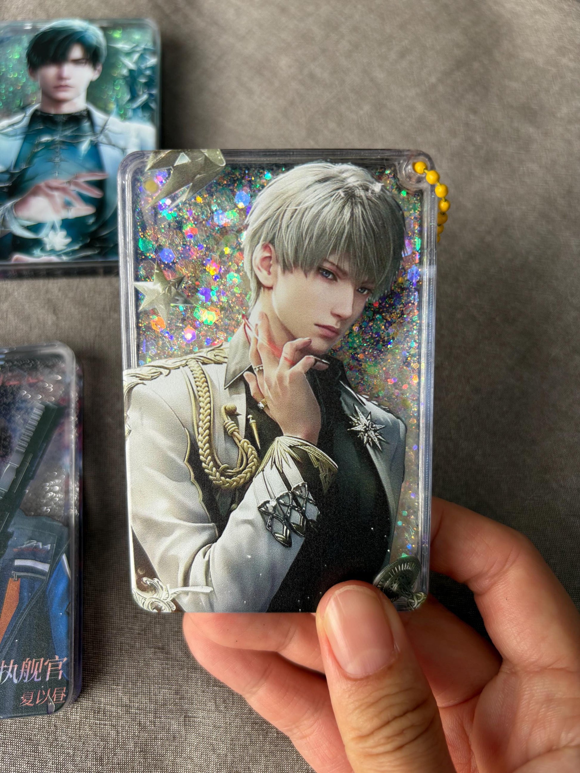 LaDS Acrylic quicksand keychains! Sylus Xavier Rafayel Zayne Caleb Otome gamer gift