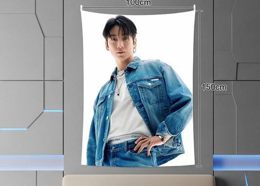 Jungkook Hanging Tapestry | Bantan Boys | Personalized Wall Art | Polyester Fabric | Ship Flag Banner