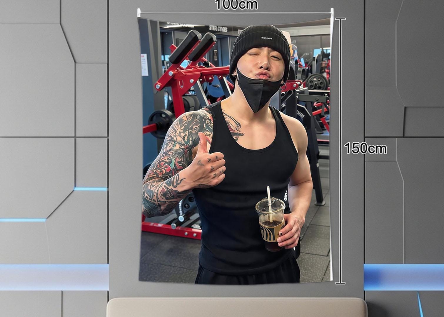 Jungkook Hanging Tapestry | Bantan Boys | Personalized Wall Art | Polyester Fabric | Ship Flag Banner