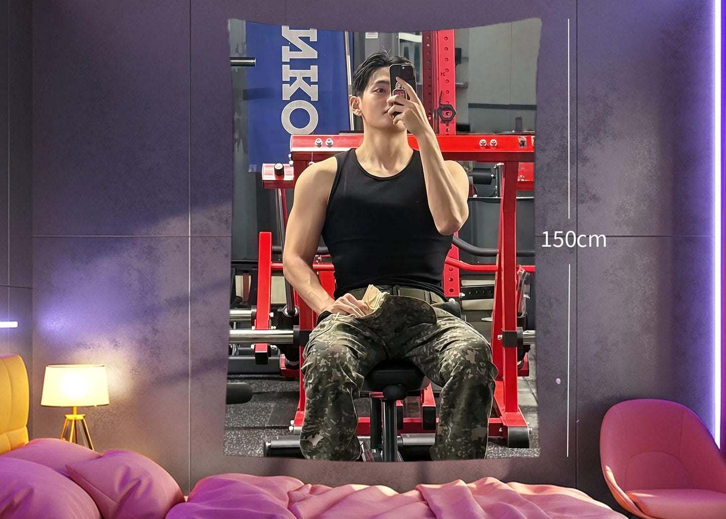 TaeHyung Hanging Tapestry | Bangtan Boys | Personalized Wall Art | Polyester Fabric | Ship Flag Banner