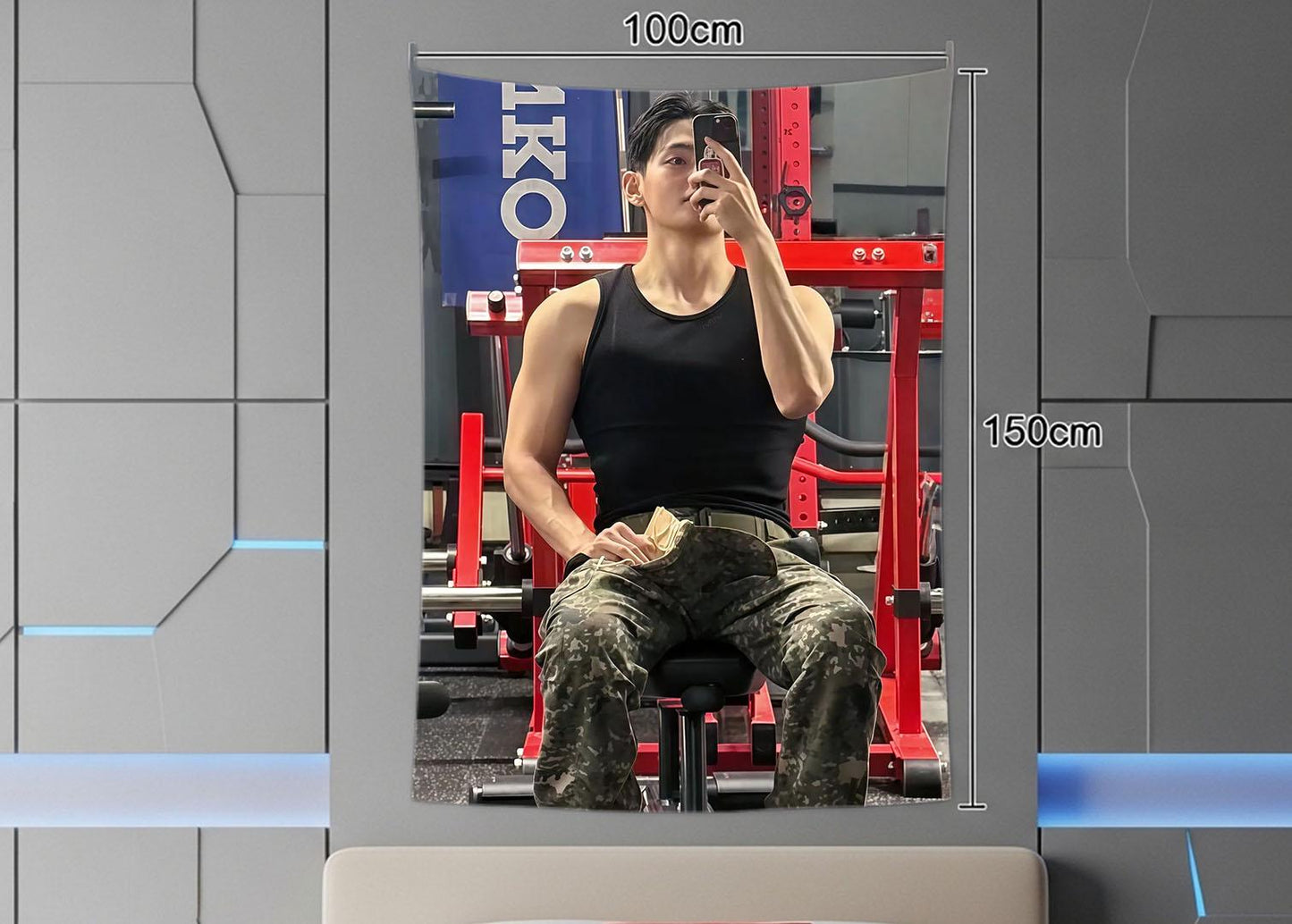 TaeHyung Hanging Tapestry | Bangtan Boys | Personalized Wall Art | Polyester Fabric | Ship Flag Banner