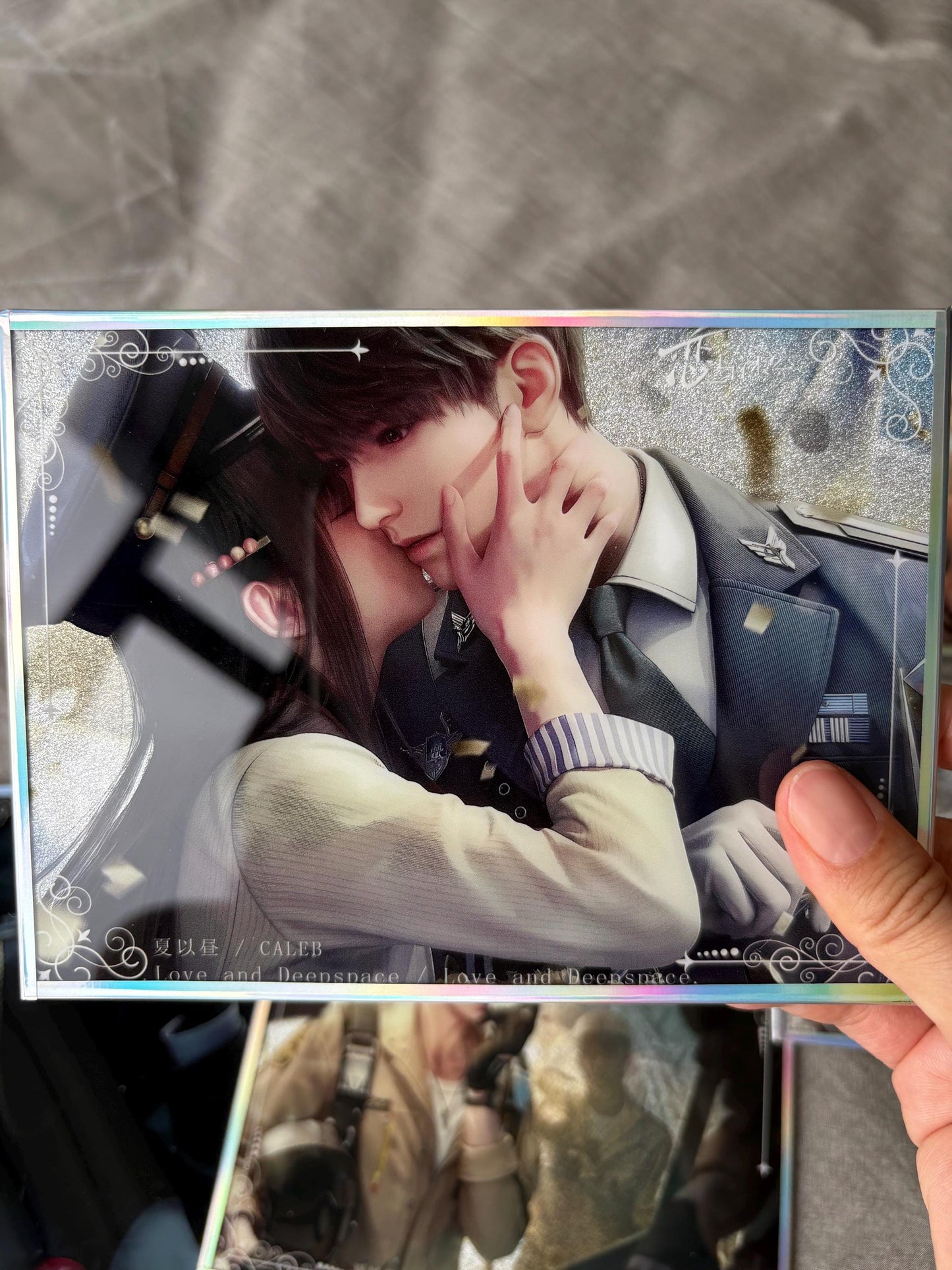 7pc Caleb Holographic Shikishi Cards – Love and Deepspace Fanmade Gifts