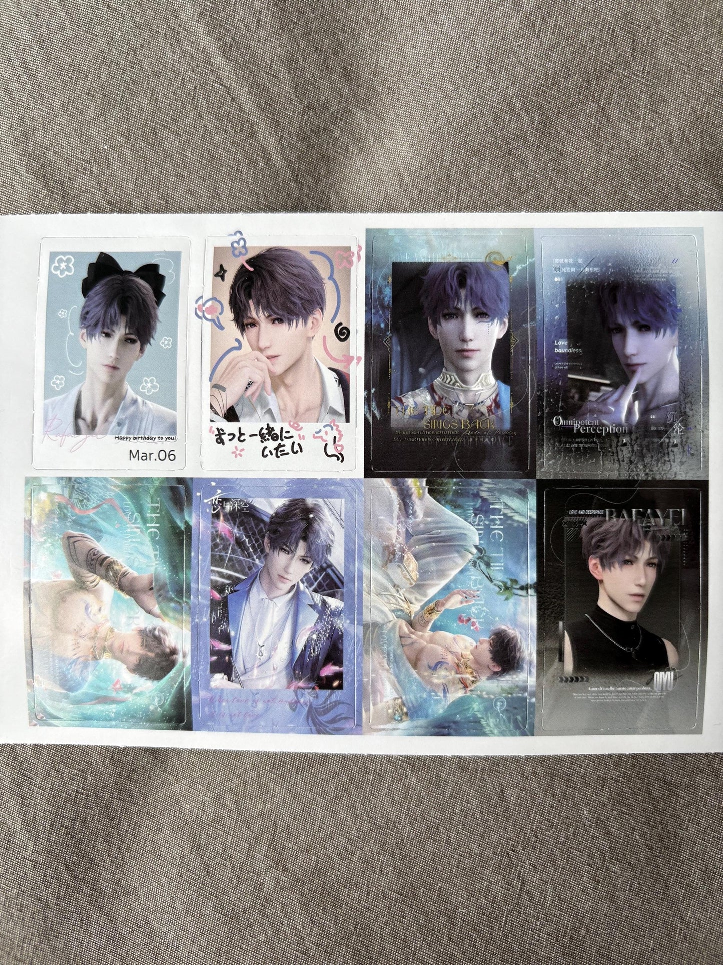 Love and Deepspace Rafayel Stickers: Vinyl Decals, 63pcs