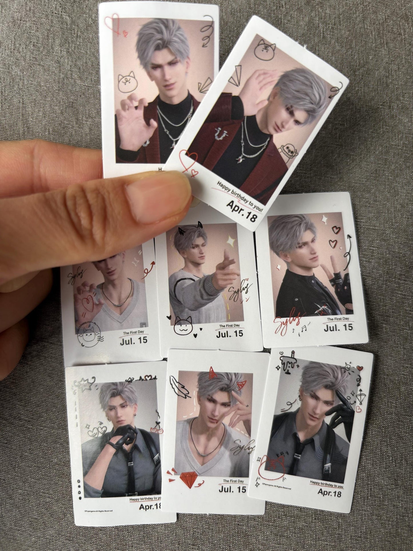 Sylus Stickers 50pcs! Love and Deepspace Qinche Xavier Rafayel Zayne Otoge gamer Ita bag gift C399