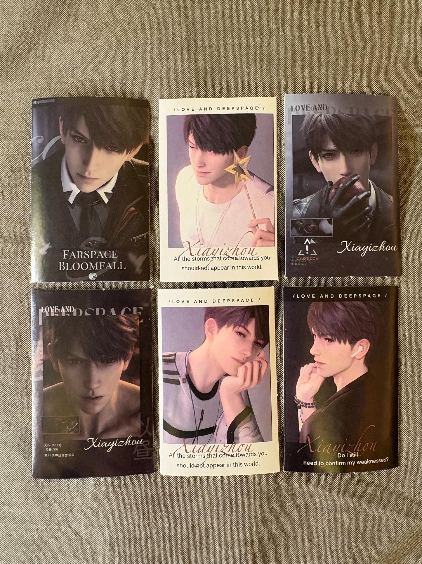 Love and Deepspace Caleb Stickers: 52-Piece Gamer Ita Bag Set