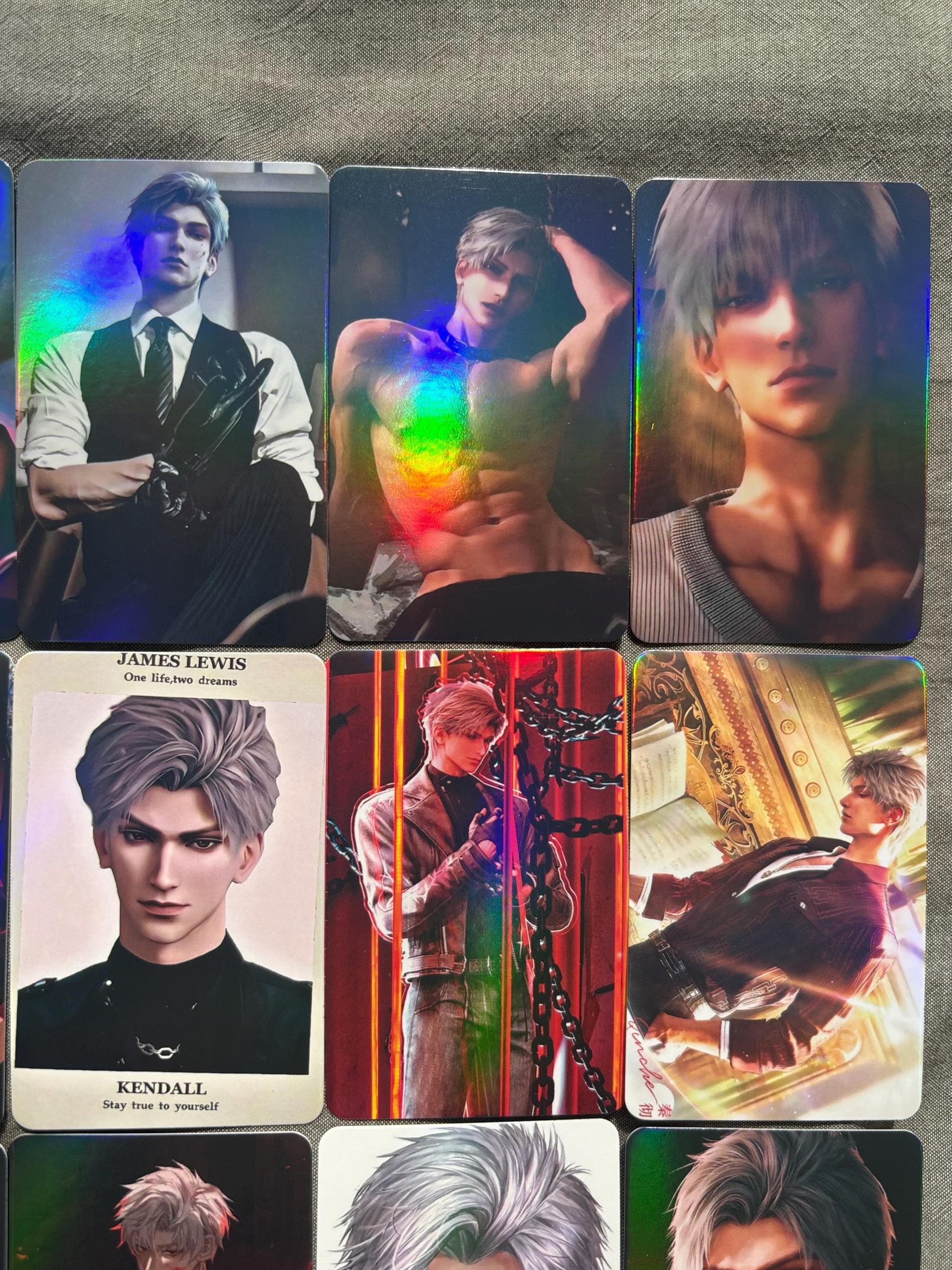 50pcs/set Sylus holographic cards! Love and Deepspace LaDS Xavier Rafayel Zayne Caleb Otome gamer gift