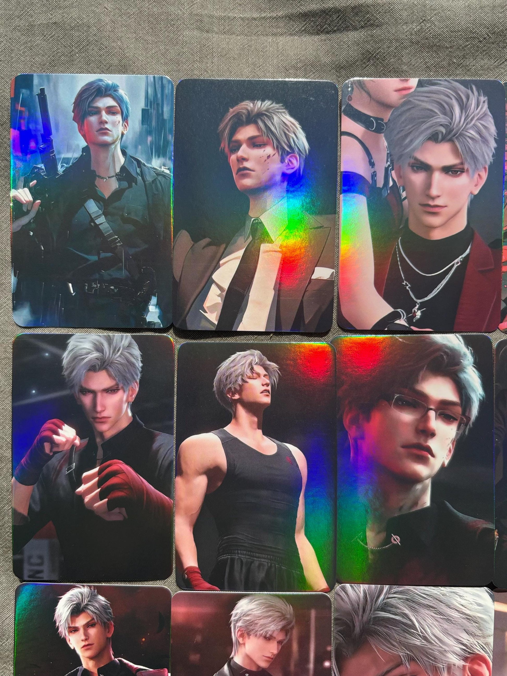 50pcs/set Sylus holographic cards! Love and Deepspace LaDS Xavier Rafayel Zayne Caleb Otome gamer gift