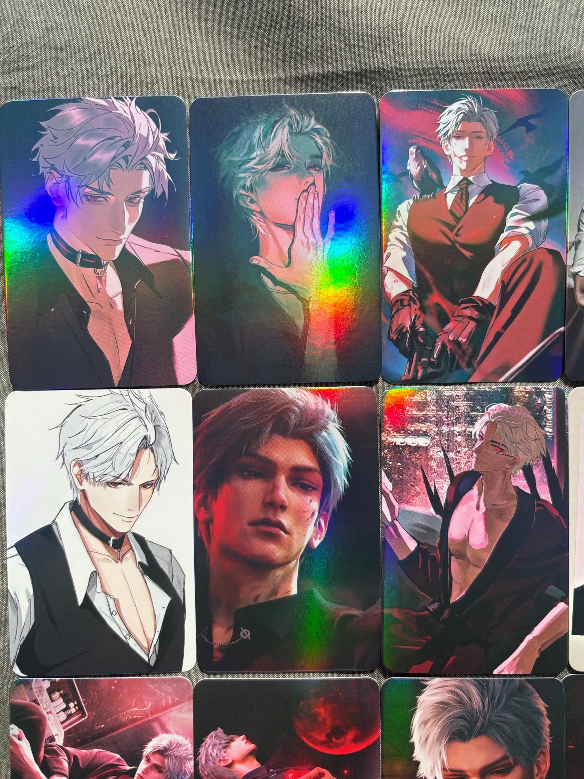 50pcs/set Sylus holographic cards! Love and Deepspace LaDS Xavier Rafayel Zayne Caleb Otome gamer gift