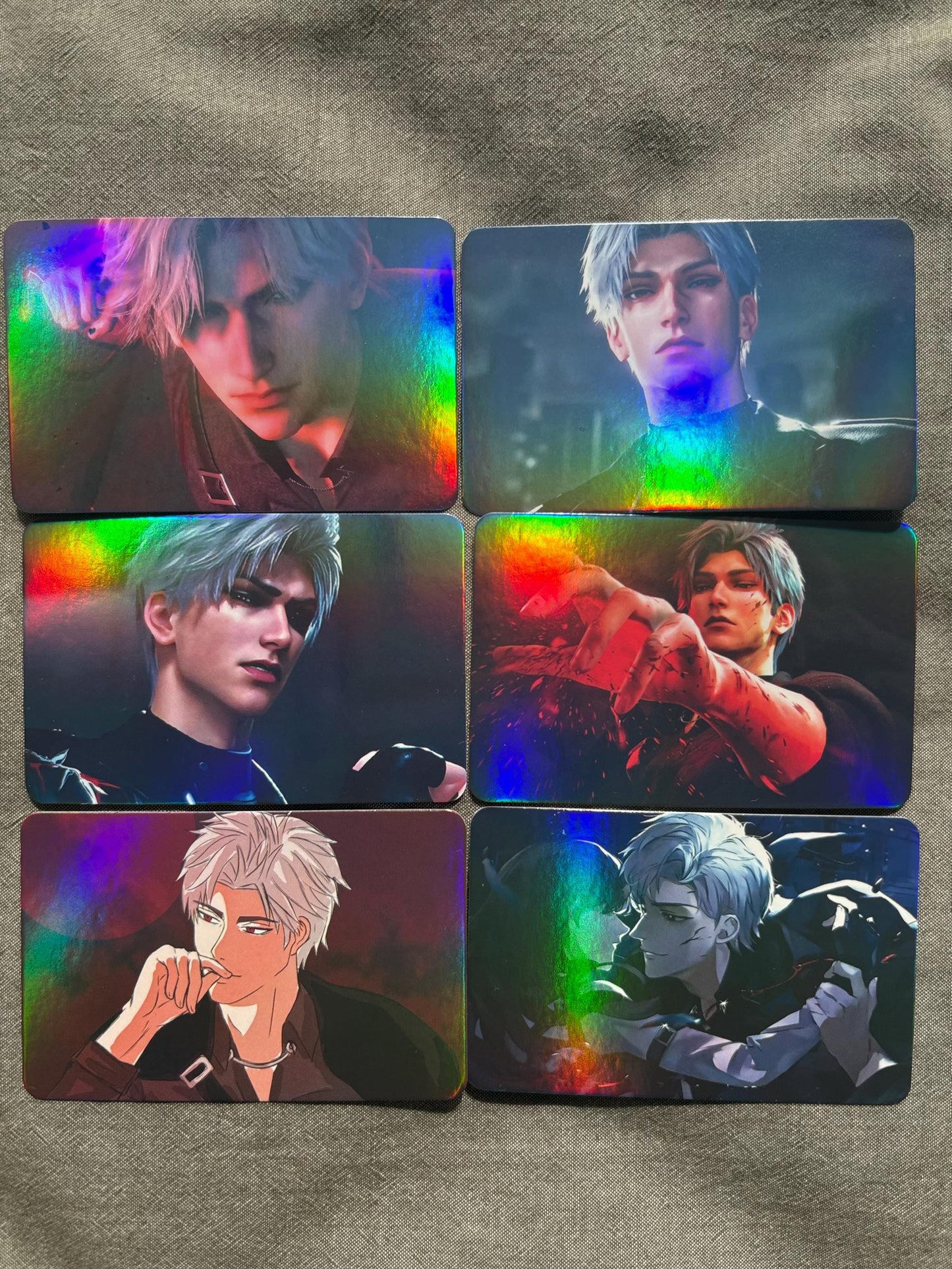 50pcs/set Sylus holographic cards! Love and Deepspace LaDS Xavier Rafayel Zayne Caleb Otome gamer gift