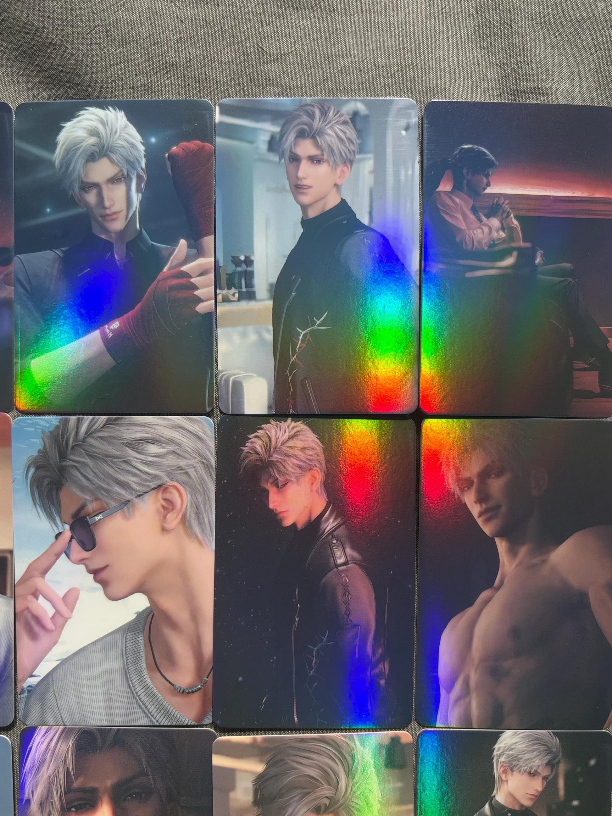 50pcs/set Sylus holographic cards! Love and Deepspace LaDS Xavier Rafayel Zayne Caleb Otome gamer gift