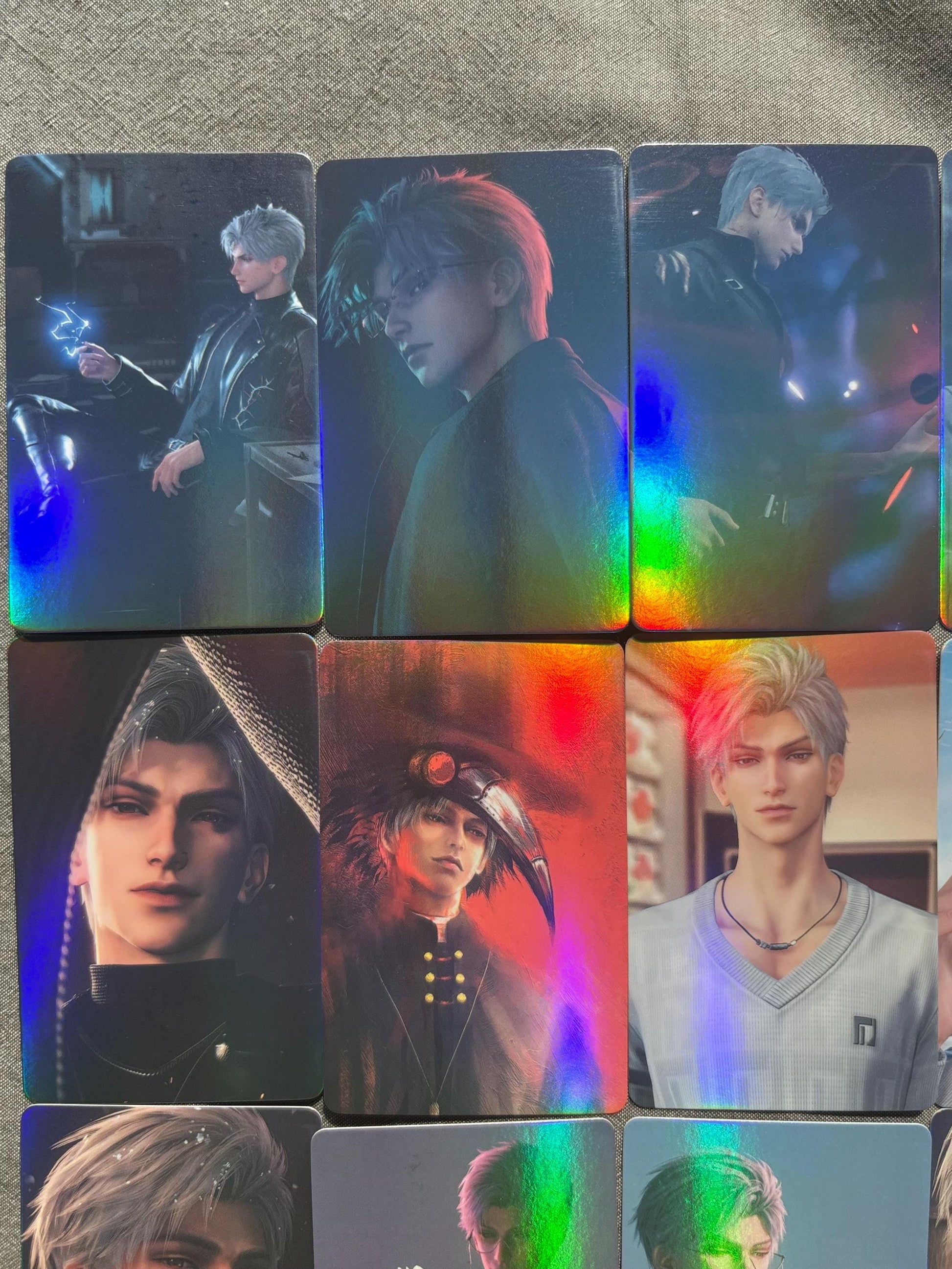 50pcs/set Sylus holographic cards! Love and Deepspace LaDS Xavier Rafayel Zayne Caleb Otome gamer gift