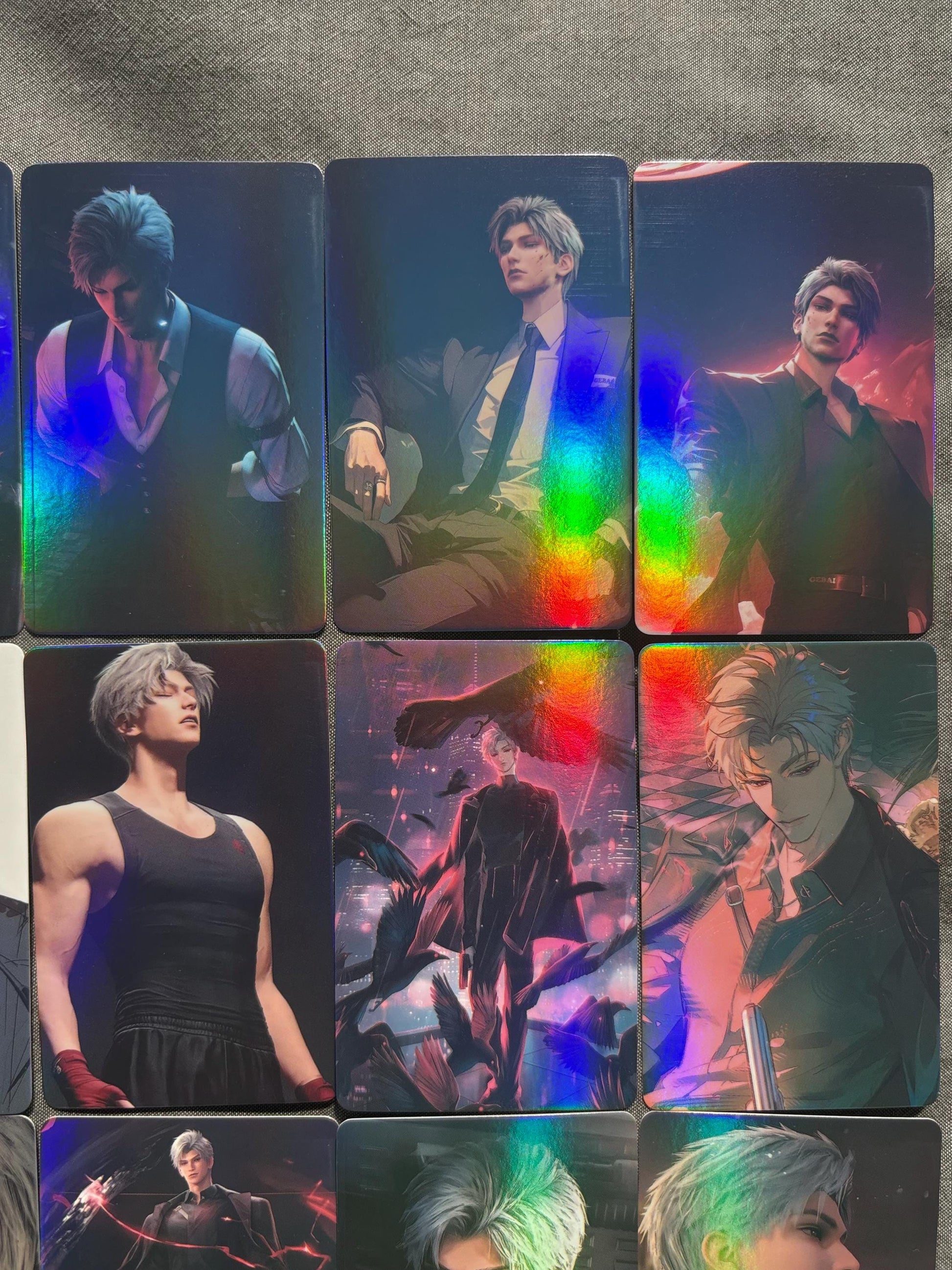 50pcs/set Sylus holographic cards! Love and Deepspace LaDS Xavier Rafayel Zayne Caleb Otome gamer gift
