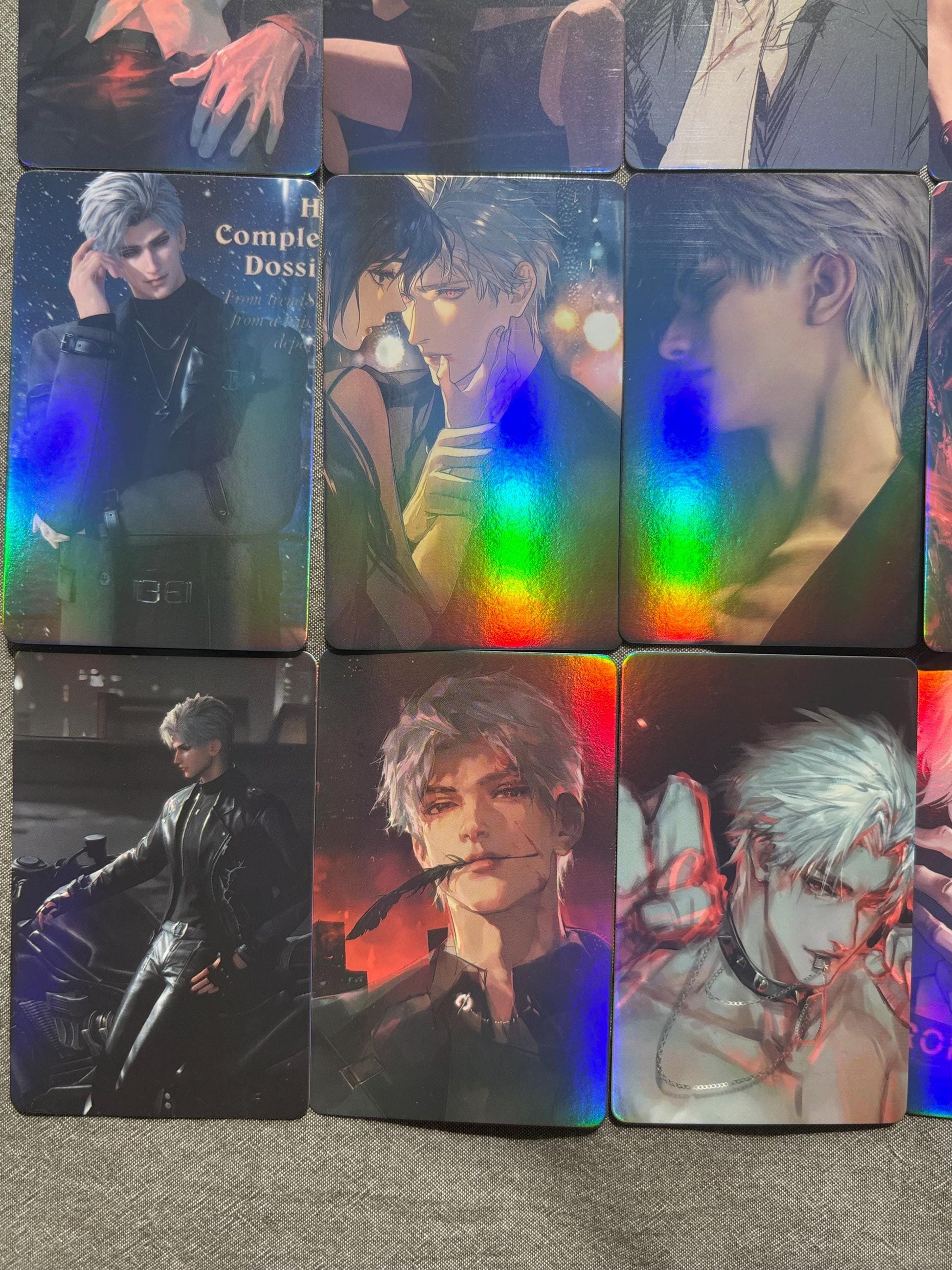 50pcs/set Sylus holographic cards! Love and Deepspace LaDS Xavier Rafayel Zayne Caleb Otome gamer gift