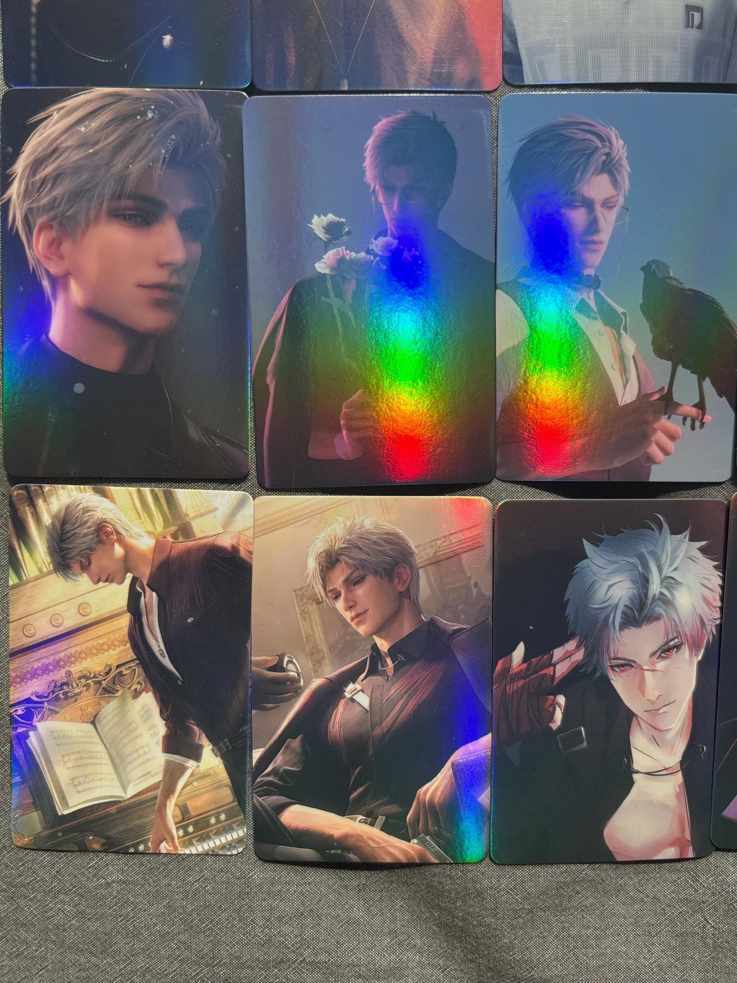 50pcs/set Sylus holographic cards! Love and Deepspace LaDS Xavier Rafayel Zayne Caleb Otome gamer gift