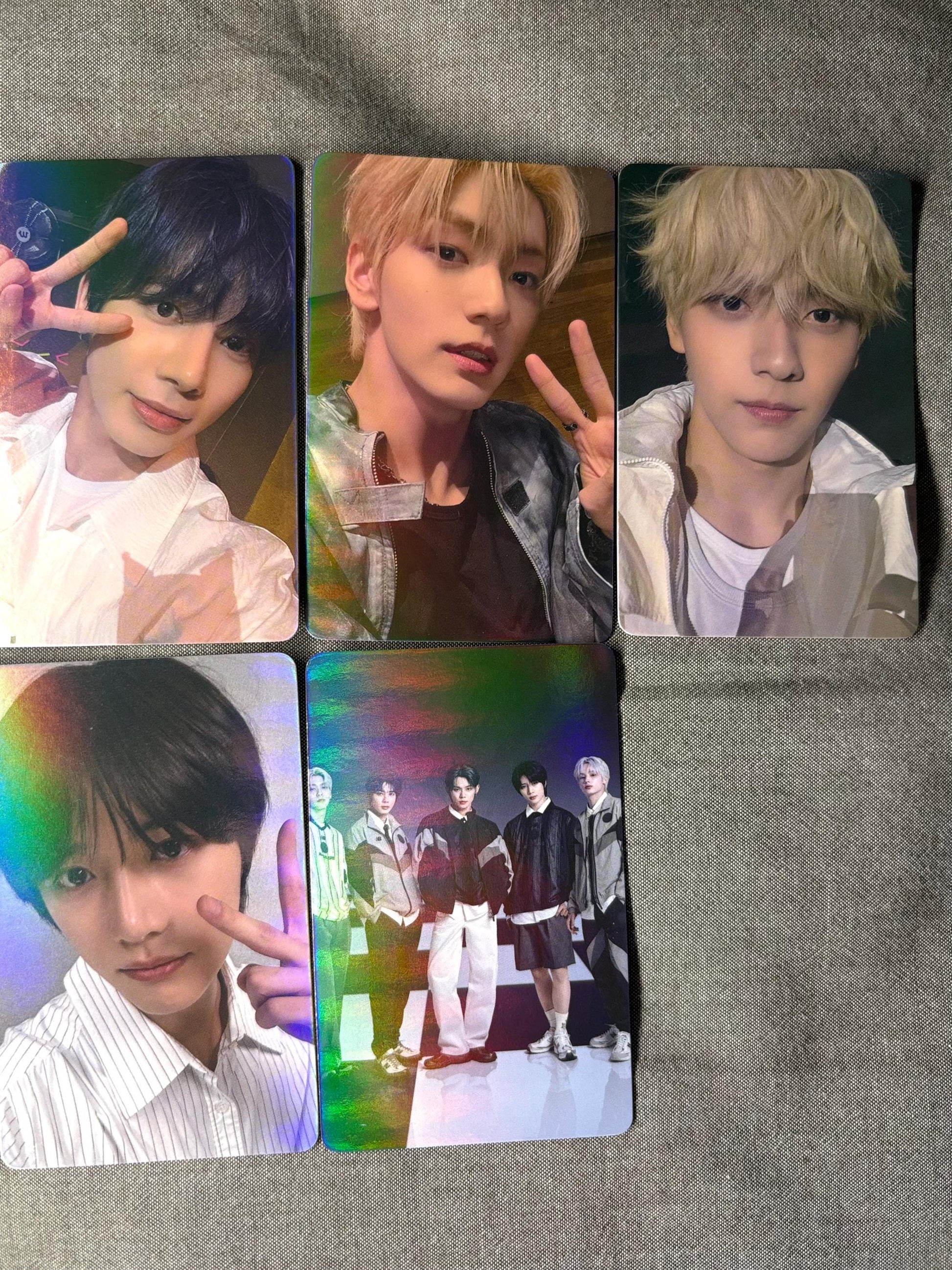 50pc/set Holographic Cards txt Yeonjun Soobin Beomgyu Taehyun HueningKai Kpop merch lomo card tommorrow x together