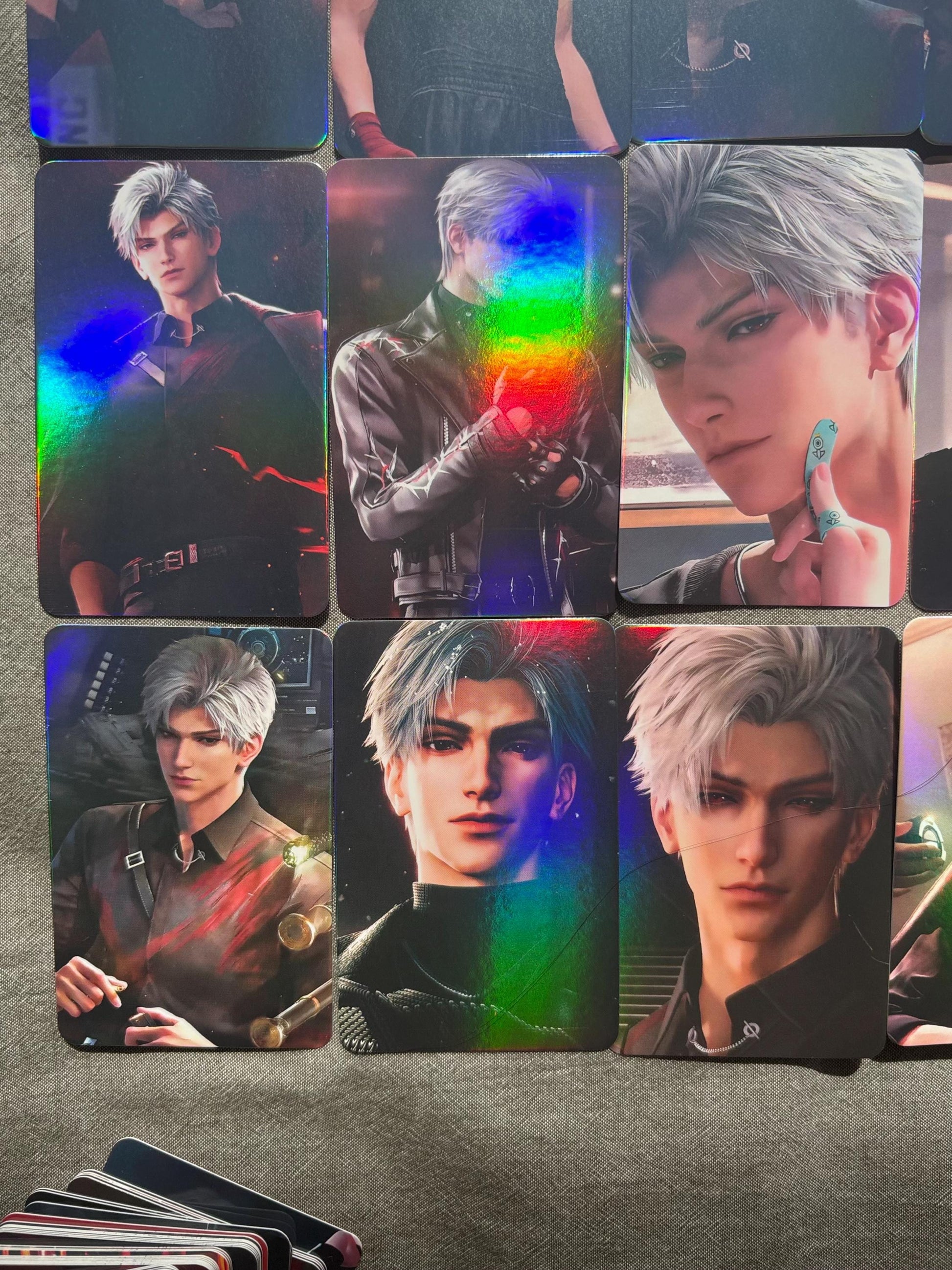 50pcs/set Sylus holographic cards! Love and Deepspace LaDS Xavier Rafayel Zayne Caleb Otome gamer gift