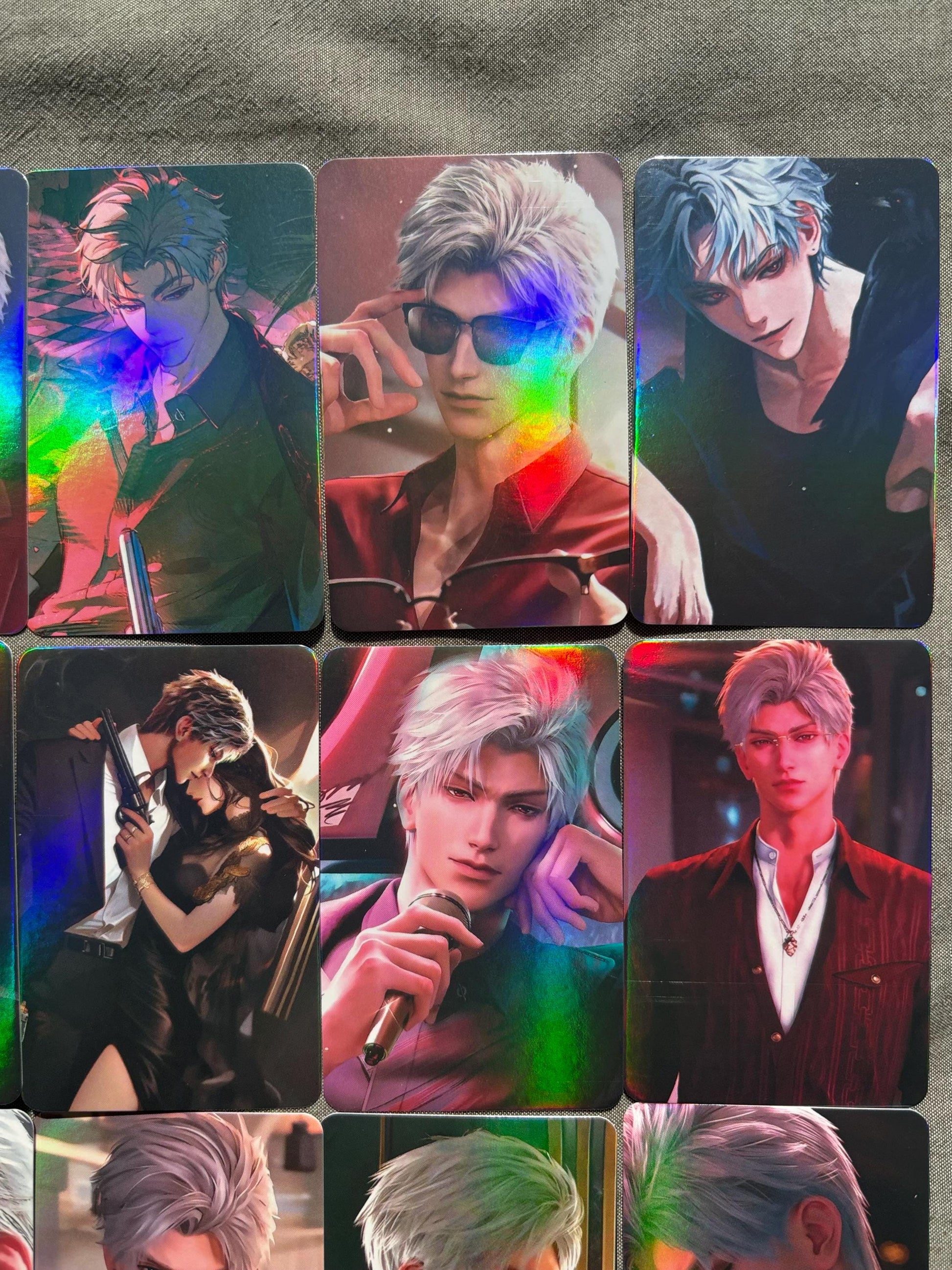 50pcs/set Sylus holographic cards! Love and Deepspace LaDS Xavier Rafayel Zayne Caleb Otome gamer gift