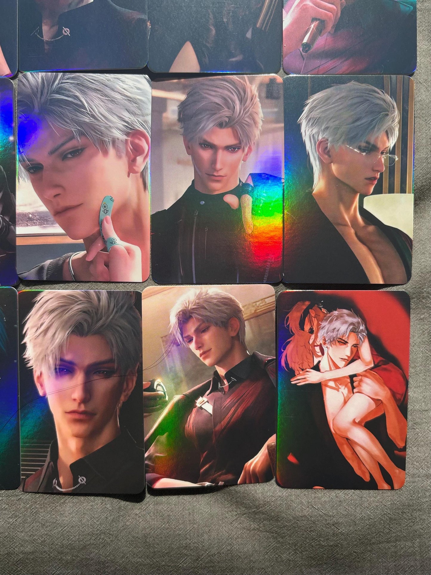 50pcs/set Sylus holographic cards! Love and Deepspace LaDS Xavier Rafayel Zayne Caleb Otome gamer gift