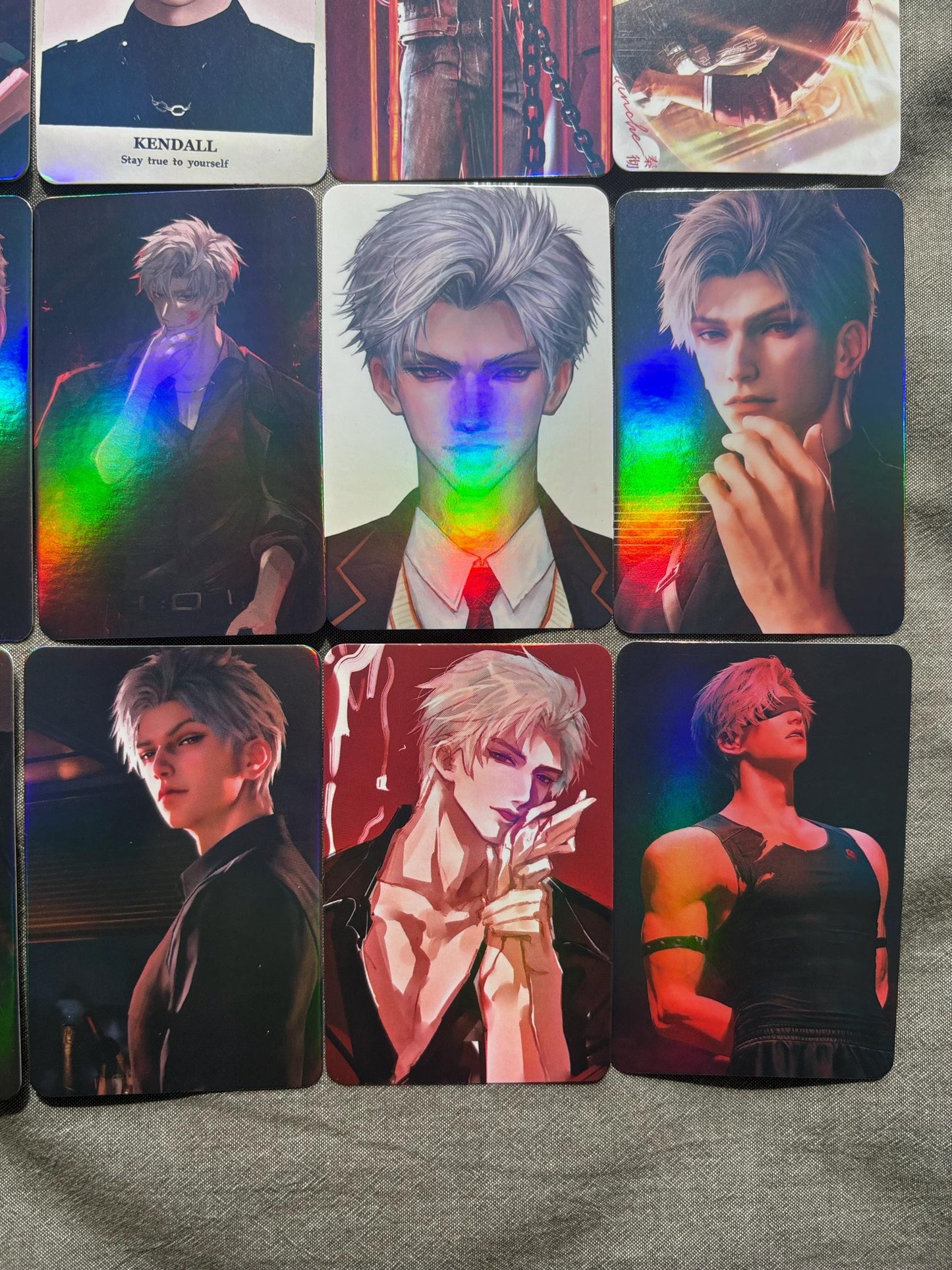 50pcs/set Sylus holographic cards! Love and Deepspace LaDS Xavier Rafayel Zayne Caleb Otome gamer gift