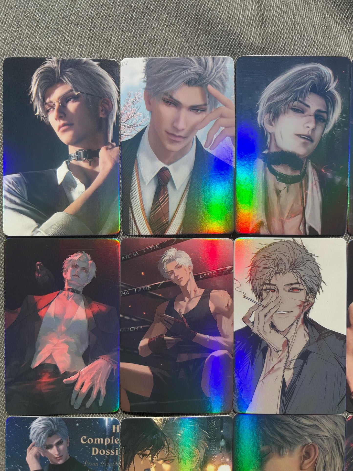 50pcs/set Sylus holographic cards! Love and Deepspace LaDS Xavier Rafayel Zayne Caleb Otome gamer gift