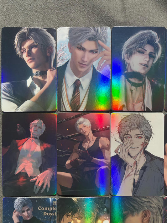 50pcs/set Sylus holographic cards! Love and Deepspace LaDS Xavier Rafayel Zayne Caleb Otome gamer gift
