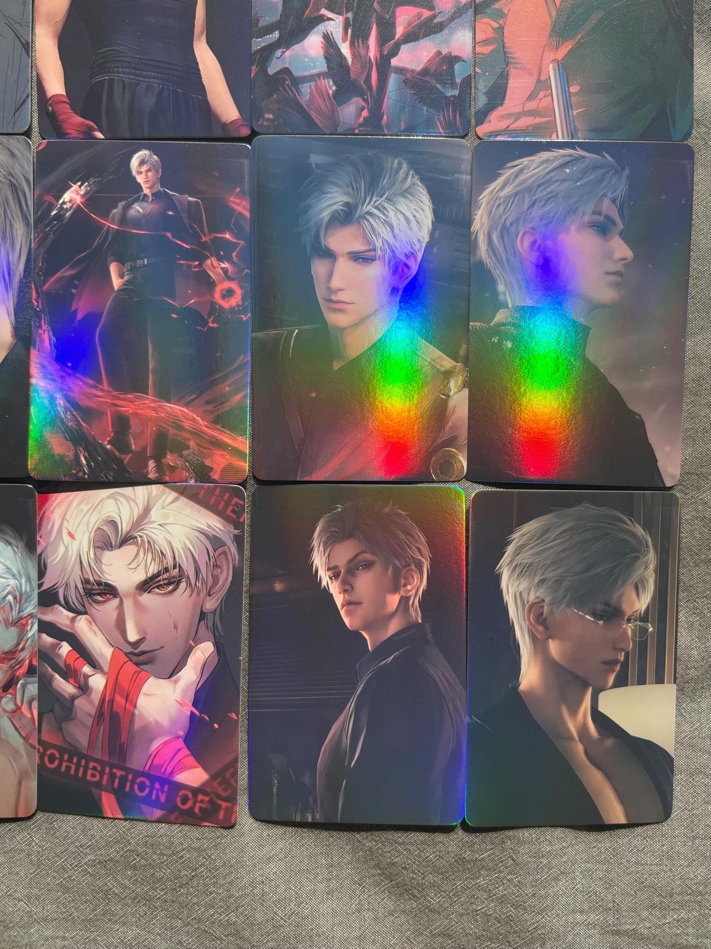 50pcs/set Sylus holographic cards! Love and Deepspace LaDS Xavier Rafayel Zayne Caleb Otome gamer gift