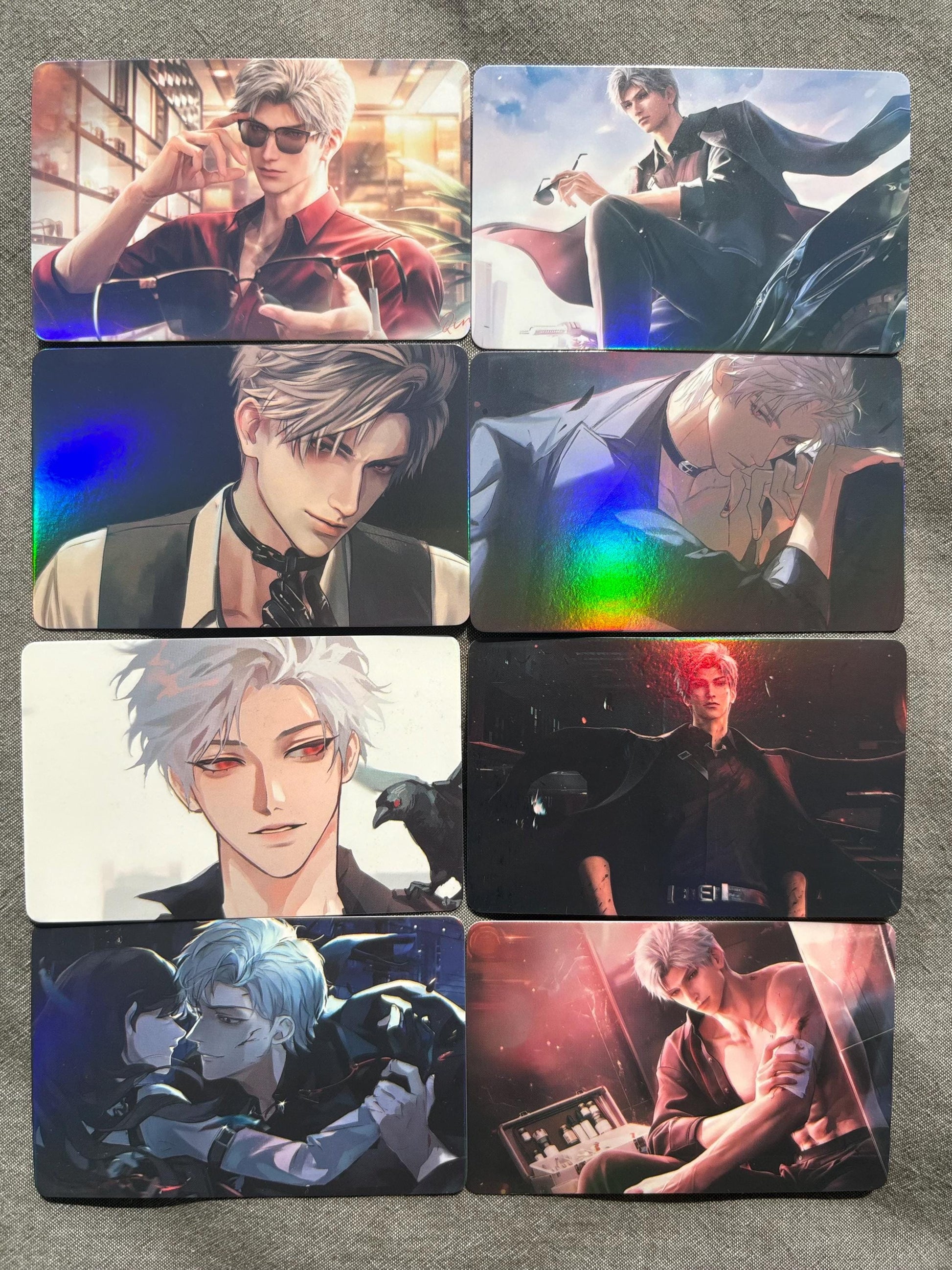 50pcs/set Sylus holographic cards! Love and Deepspace LaDS Xavier Rafayel Zayne Caleb Otome gamer gift