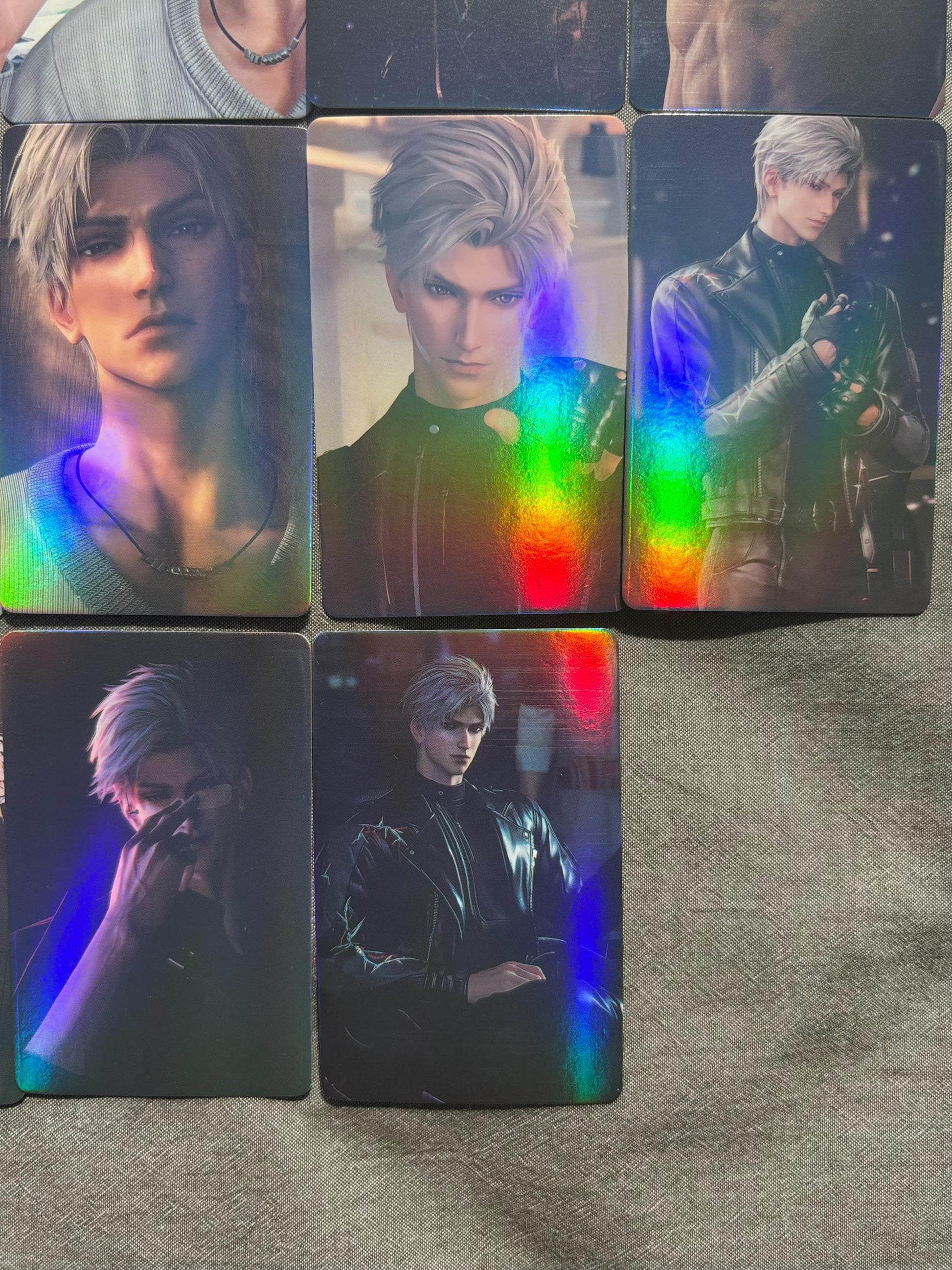 50pcs/set Sylus holographic cards! Love and Deepspace LaDS Xavier Rafayel Zayne Caleb Otome gamer gift