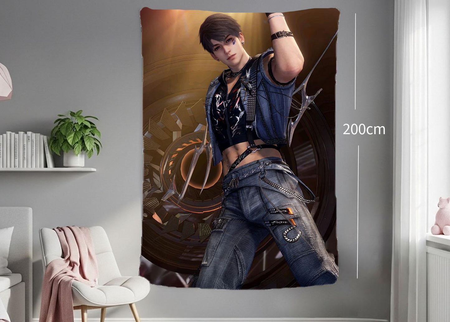 Caleb Hanging Tapestry | Love and Deepspace | Personalized Wall Art | Made to Order | Polyester Fabric | Ship Flag Banner