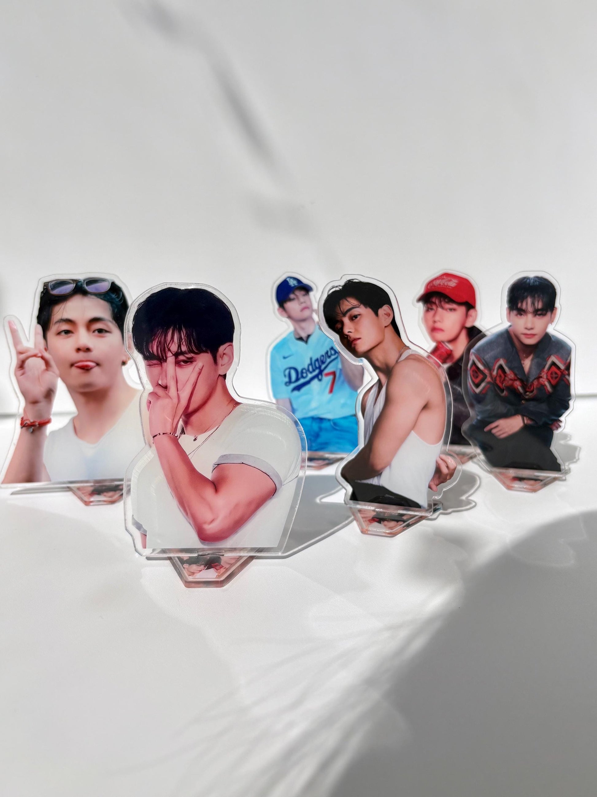 BTS Taehyung Acrylic Figure Stand Set (6pcs) Fan Made ARMY Merch