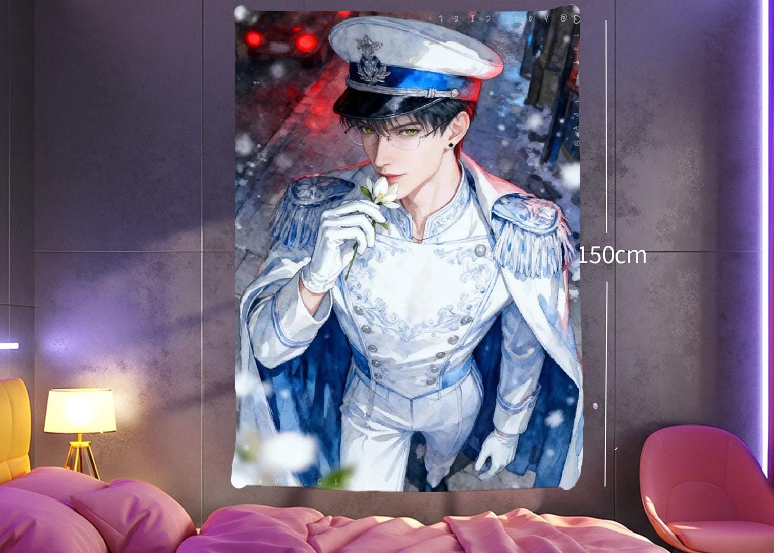 Zayne Tapestry | Love and Deepspace Fabric Wall Art | Textile Poster