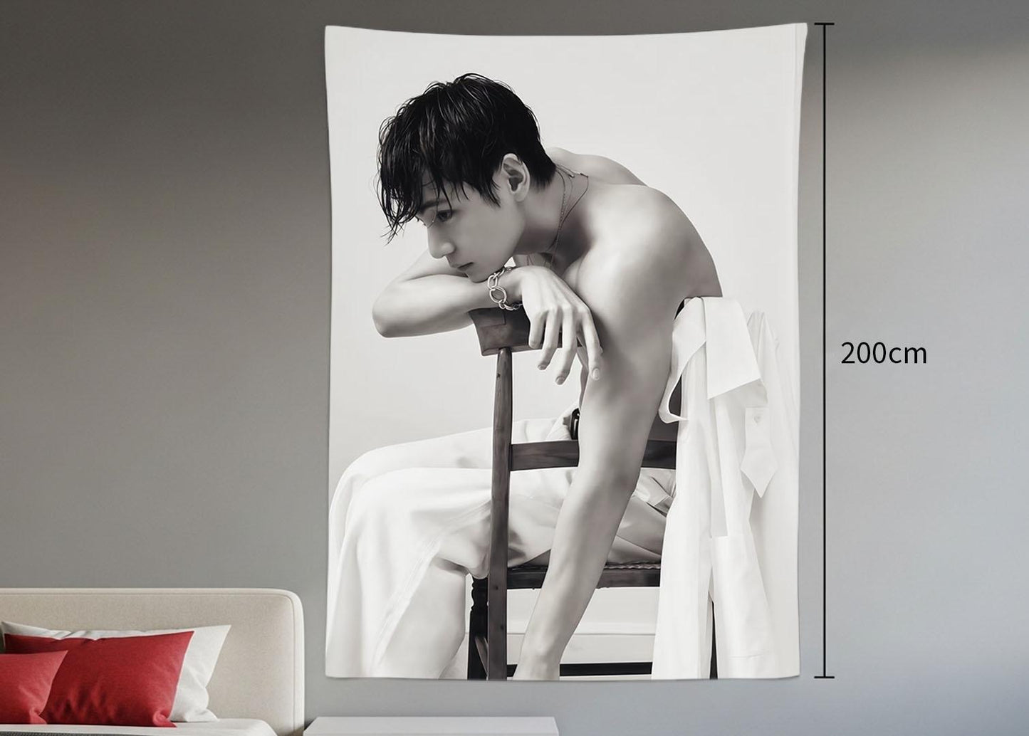 TaeHyung Hanging Tapestry | Bangtan Boys | Personalized Wall Art | Polyester Fabric | Ship Flag Banner