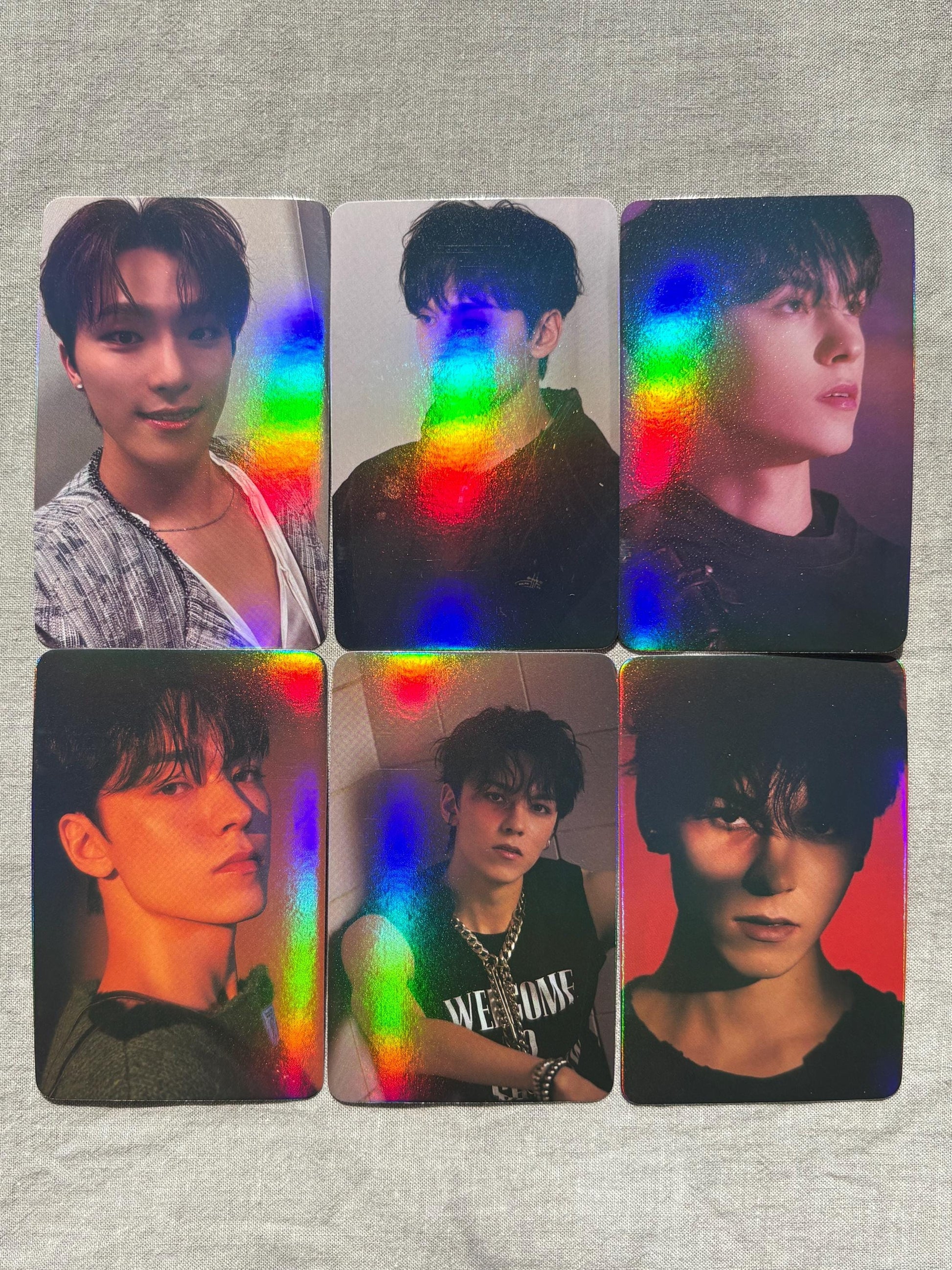 Seventeen 55pc/set Holographic Photocards SCoups Jeonghan Joshua Jun Hoshi Wonwoo Woozi DK Mingyu The8 Seungkwan Vernon Dino Kpop Lomo Card