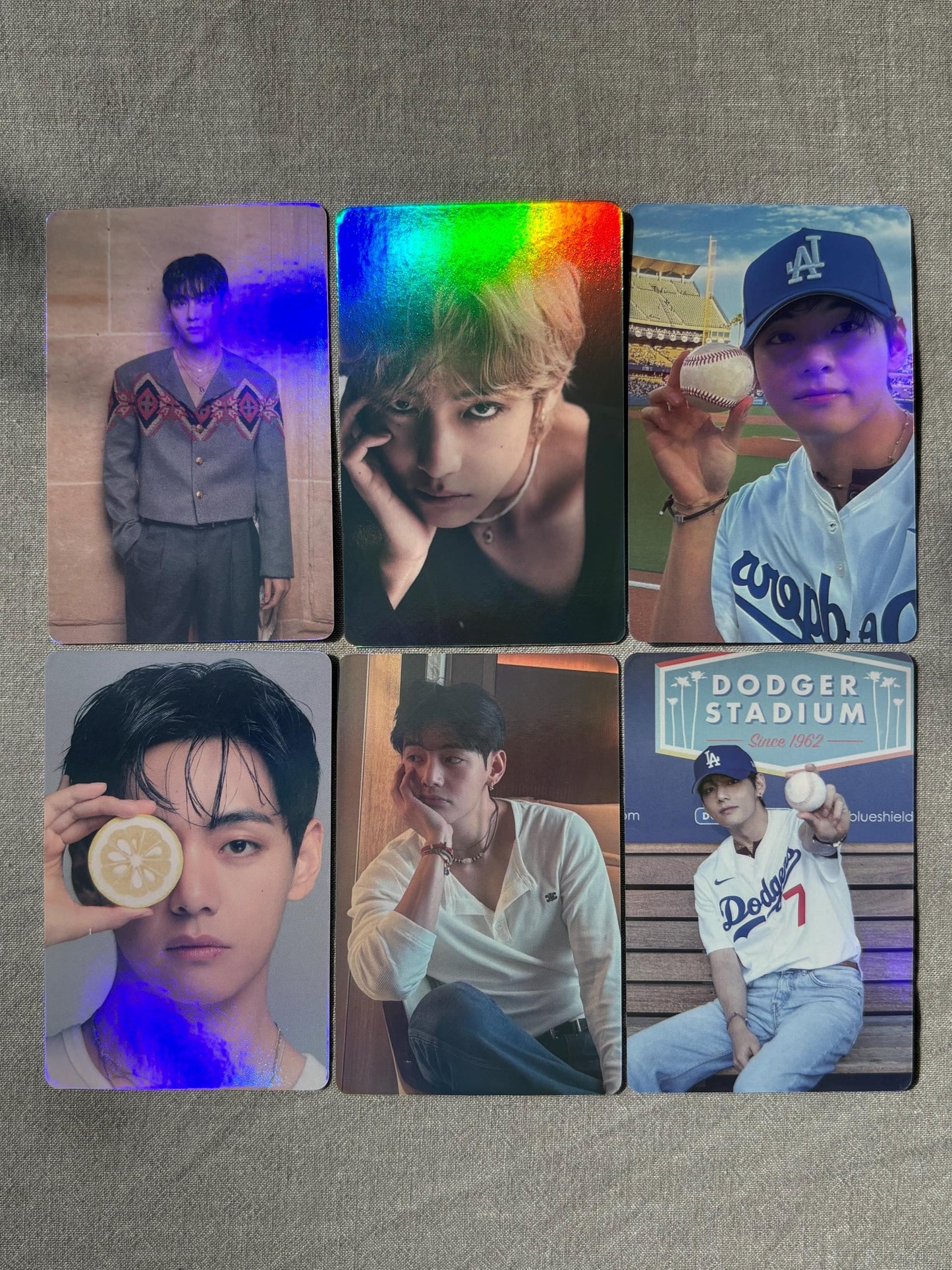 Taehyung 55pc Holographic lomo cards Kpop fan made photocards BTS gift for ARMY